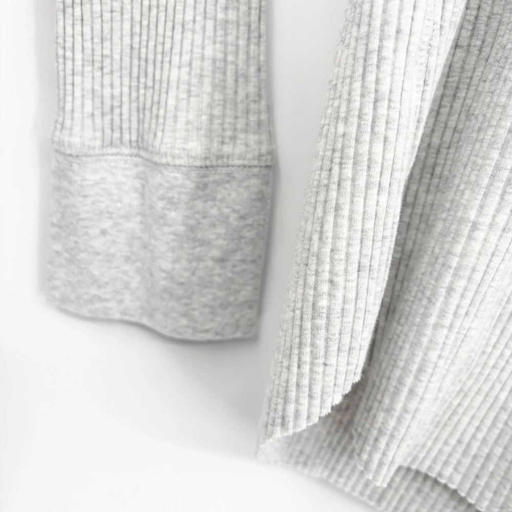 Aerie‎ Womens Gray Ribbed Henley Long Sleeve Casual Loungewear Layering Top XXL